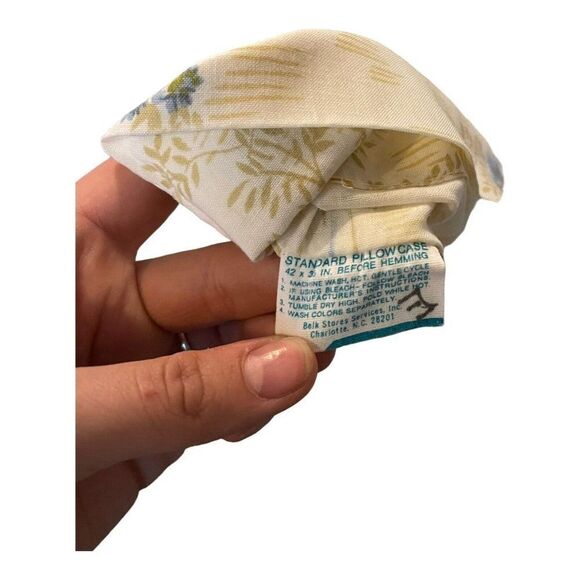 Pair Blue Floral Statepride Muslin No Iron Standard Floral Pillowcases Vintage - Picture 6 of 6